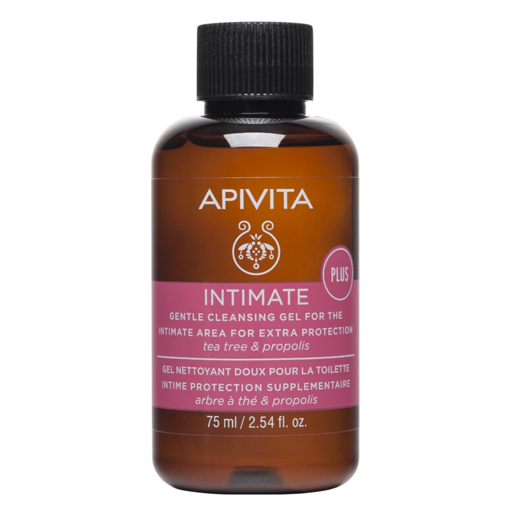 Apivita Мягкий очищающий гель для интимной гигиены с чайным деревом и прополисом, 75 мл (Apivita, Intimate Care)