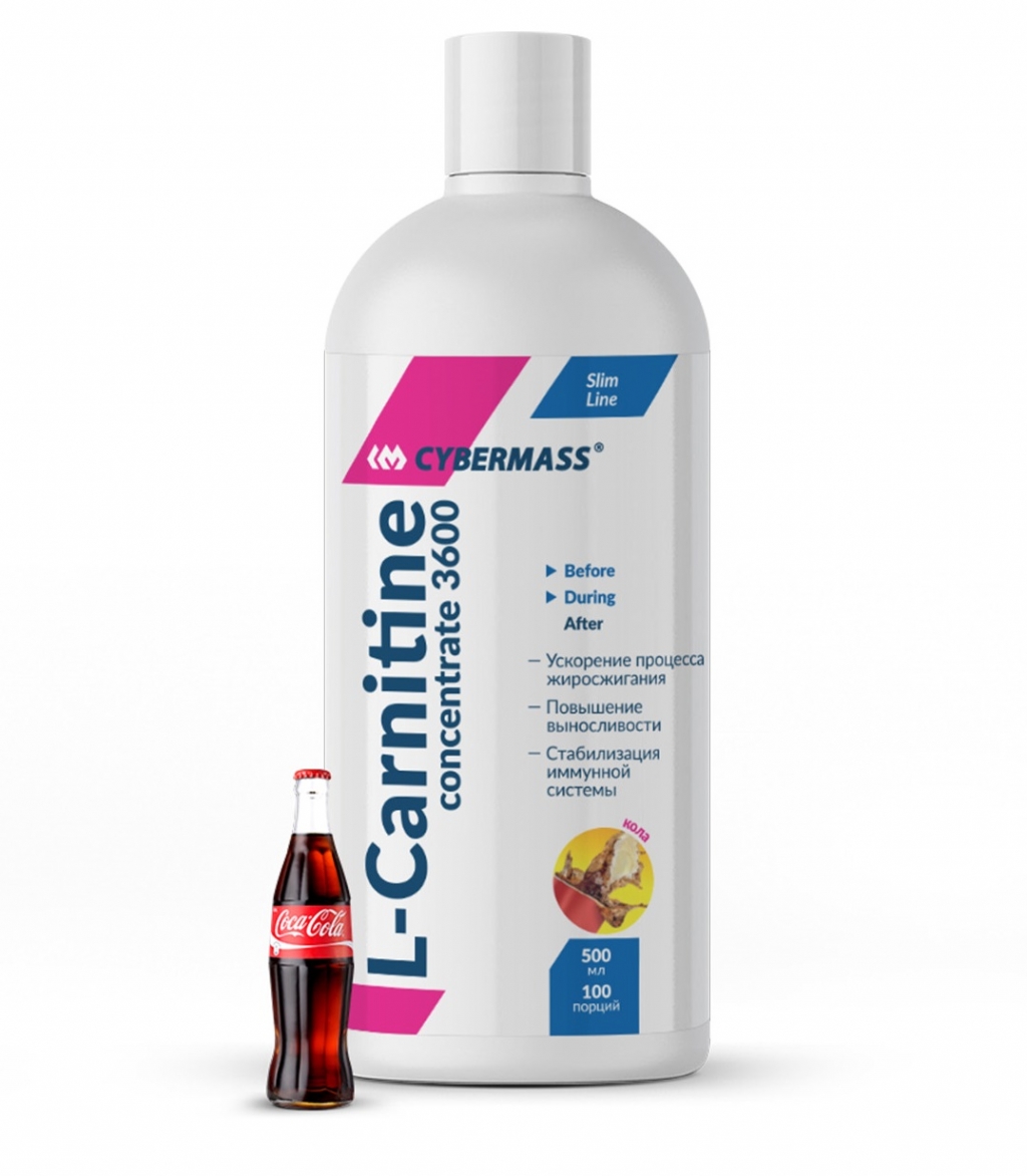 

CyberMass Концентрированный напиток L-Carnitine "Кола", 500 мл (CyberMass, Slim Line), Slim Line