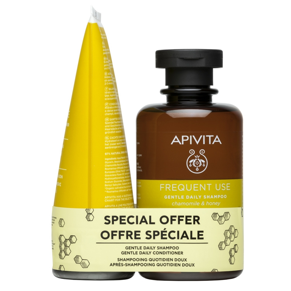 Apivita Набор для волос «Ежедневный уход» (шампунь + кондиционер) (Apivita, Hair)
