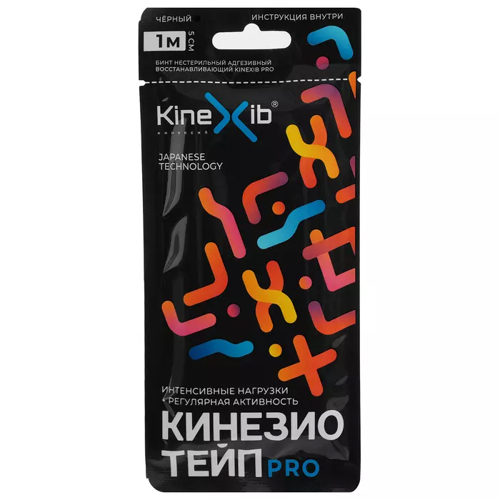 

Kinexib Кинезио тейп Pro 1 м х 5 см, черный (Kinexib, Тейпы), Тейпы
