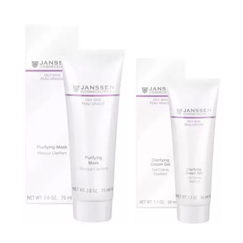 

Janssen Cosmetics Набор средств для жирной и проблемной кожи (маска 75 мл + крем-гель 50 мл) (Janssen Cosmetics, Oily skin)