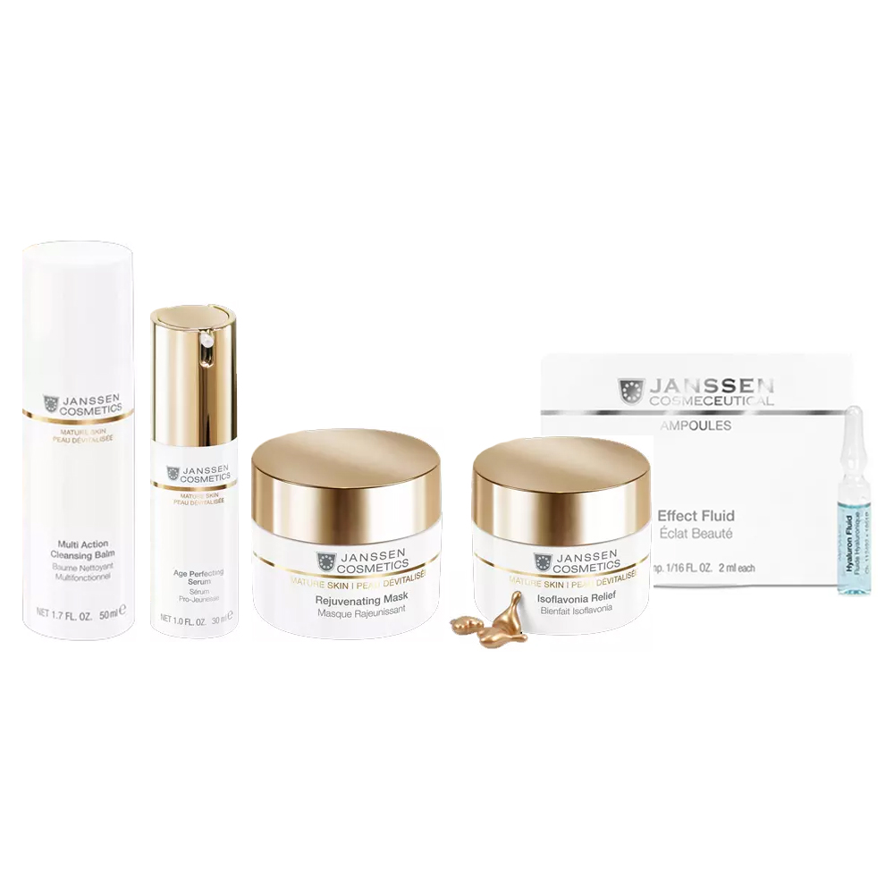 

Janssen Cosmetics Набор средств для укрепления и защиты зрелой кожи (сыворотка 30 мл + бальзам 50 мл + крем-маска 50 мл + капсулы 50 шт + сыворотка 2 мл х 7 шт) (Janssen Cosmetics, Mature Skin), Mature Skin