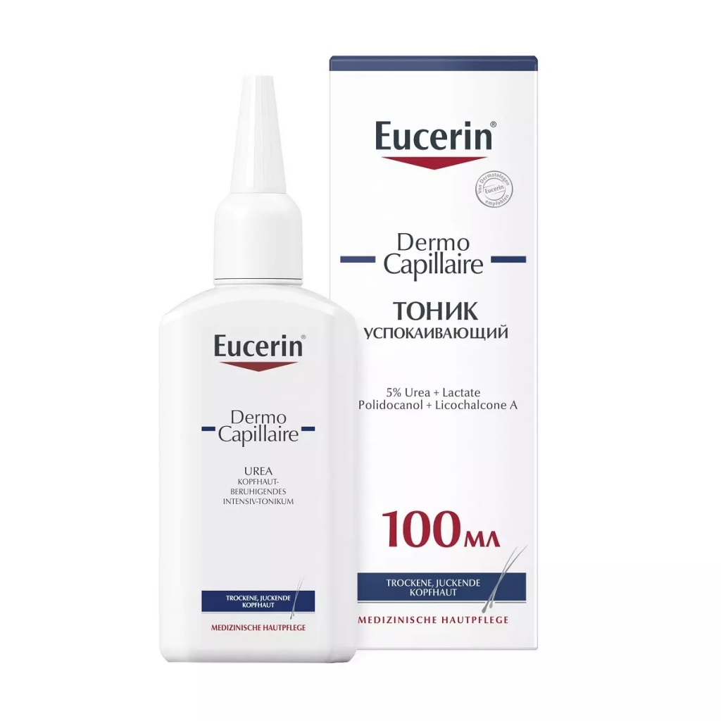 

Eucerin Успокаивающий тоник для кожи головы, 100 мл (Eucerin, DermoCapillaire), DermoCapillaire