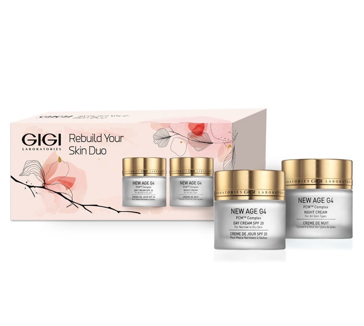 

GiGi Набор «Сияние кожи» Super Glow Kit: (дневной крем 50 мл + ночной крем 50 мл) (GiGi, New Age G4)