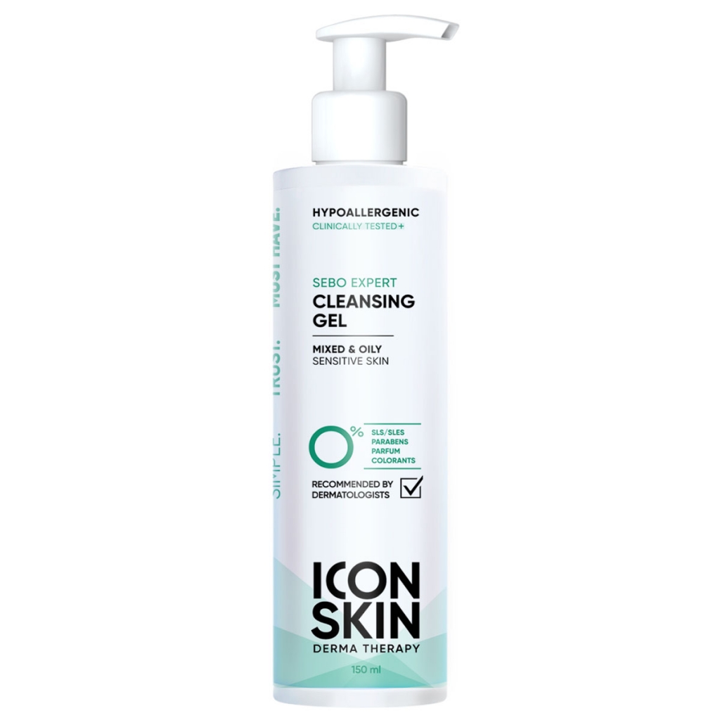 Icon Skin Гель для умывания для комбинированной и жирной кожи Sebo Expert, 150 мл (Icon Skin, Derma Therapy)