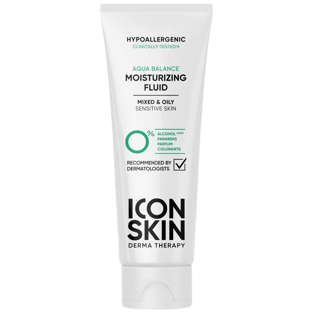 Icon Skin Увлажняющий гипоаллергенный флюид для комбинированной и жирной кожи Aqua Balance, 75 мл (Icon Skin, Derma Therapy)