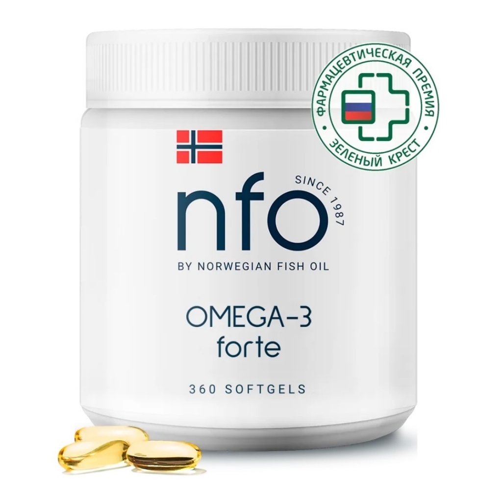 Norwegian Fish Oil Омега-3 форте 3+, 360 капсул (Norwegian Fish Oil, Омега 3)