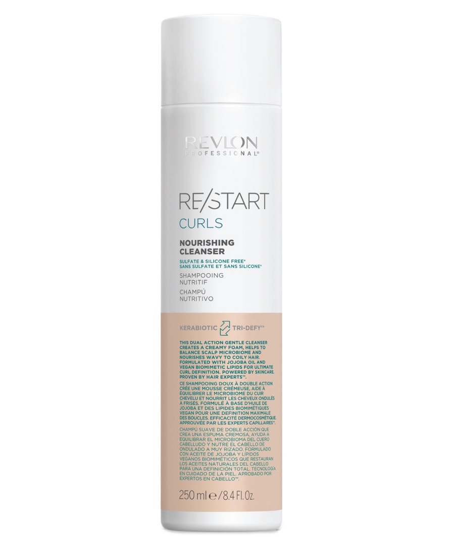Revlon Professional Бессульфатный питательный шампунь для вьющихся волос Nourishing Cleanser, 250 мл (Revlon Professional, Restart)