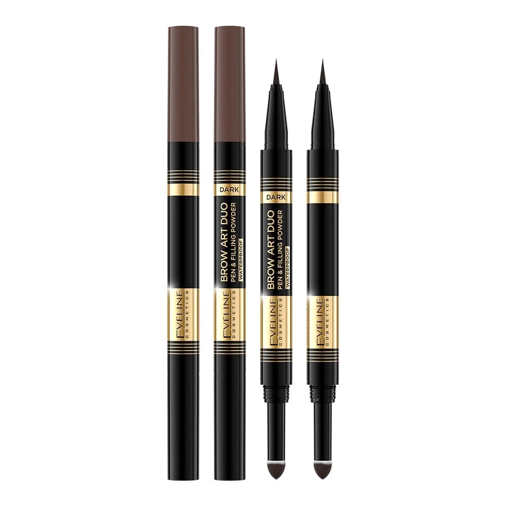 Eveline Cosmetics Ультратонкий водостойкий маркер и пудра для бровей 2 в 1 Brow Art Duo (Eveline Cosmetics, Декоративная косметика)