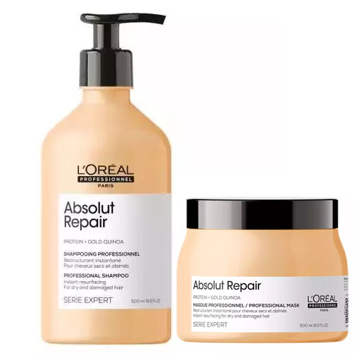 LOreal Professionnel Набор Absolut Repair для восстановления поврежденных волос (шампунь 500 мл + маска 500 мл) (LOreal Professionnel, Уход за волосами)