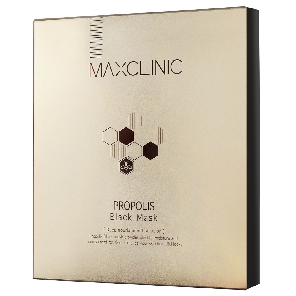 Maxclinic Черная маска с прополисом для питания и эластичности кожи лица Propolis Black Mask, 4 х 20 мл (Maxclinic, Face Care)