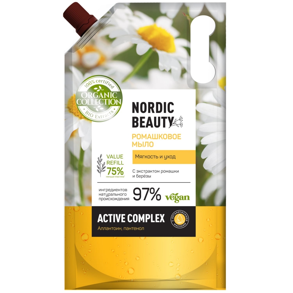 

Organic Collection Ромашковое мыло "Мягкость и уход" с экстрактом ромашки и березы, 1000 мл (Organic Collection, )