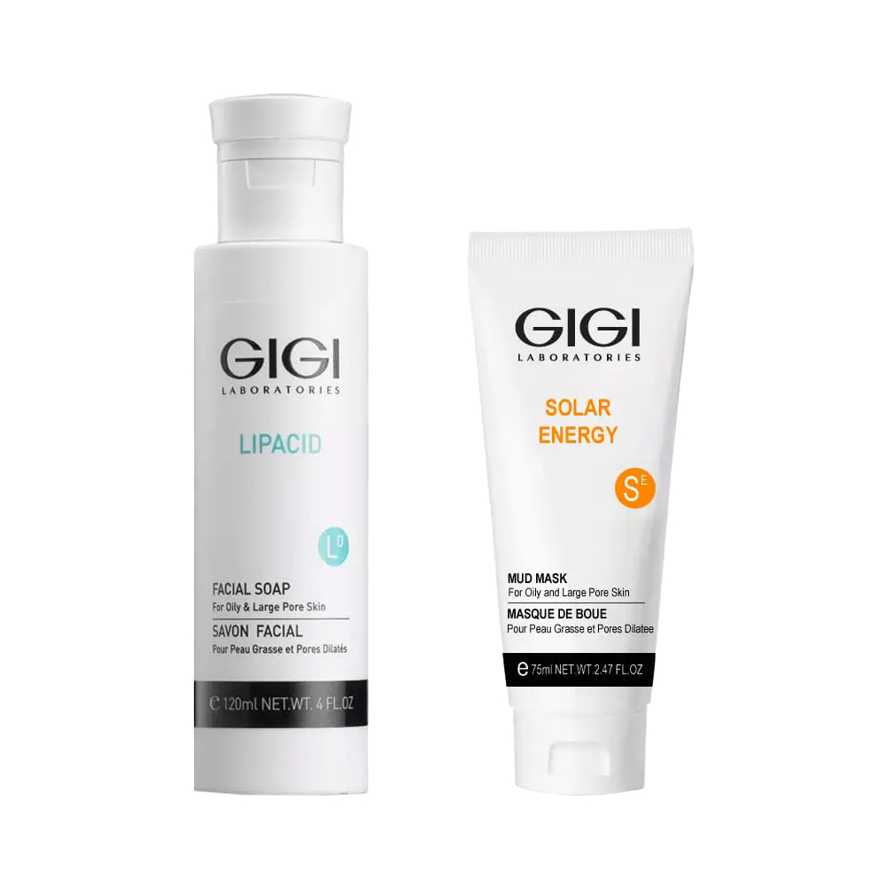 GiGi Набор для очищения кожи (жидкое мыло 120 мл + маска 75 мл) (GiGi, Lipacid)