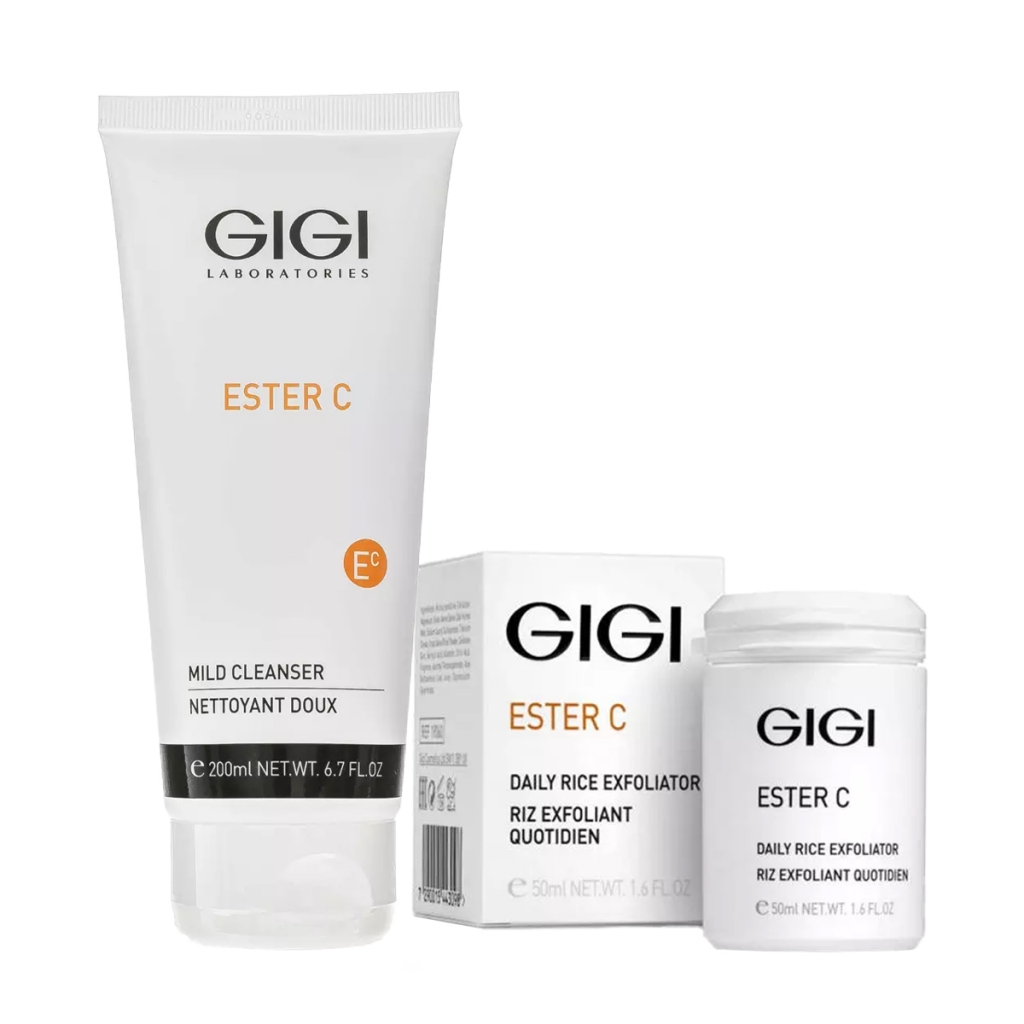 GiGi Набор для очищения кожи (эксфолиант 50 мл + гель 200 мл) (GiGi, Ester C)