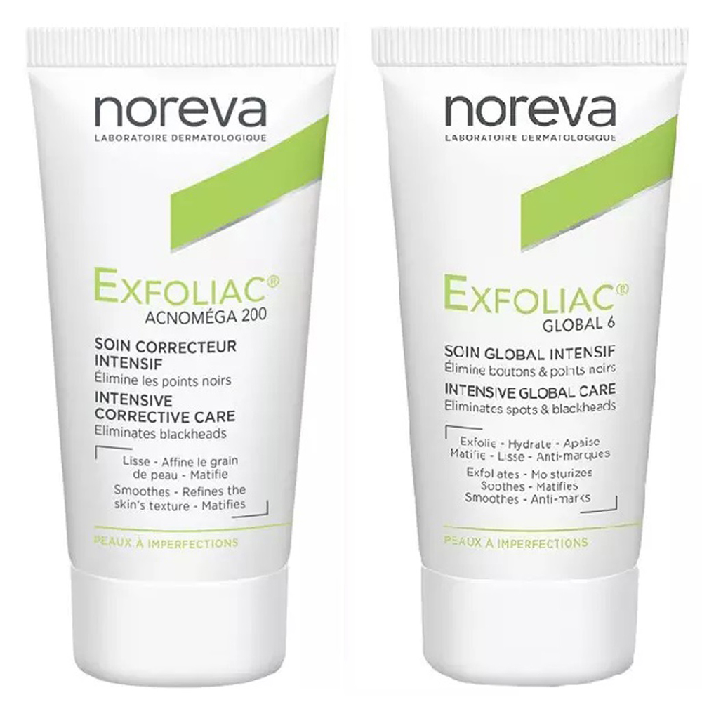 

Noreva Набор Эксфолиак (крем Акномега 200, 30 мл + крем Глобал 6, 30 мл) (Noreva, Exfoliac)