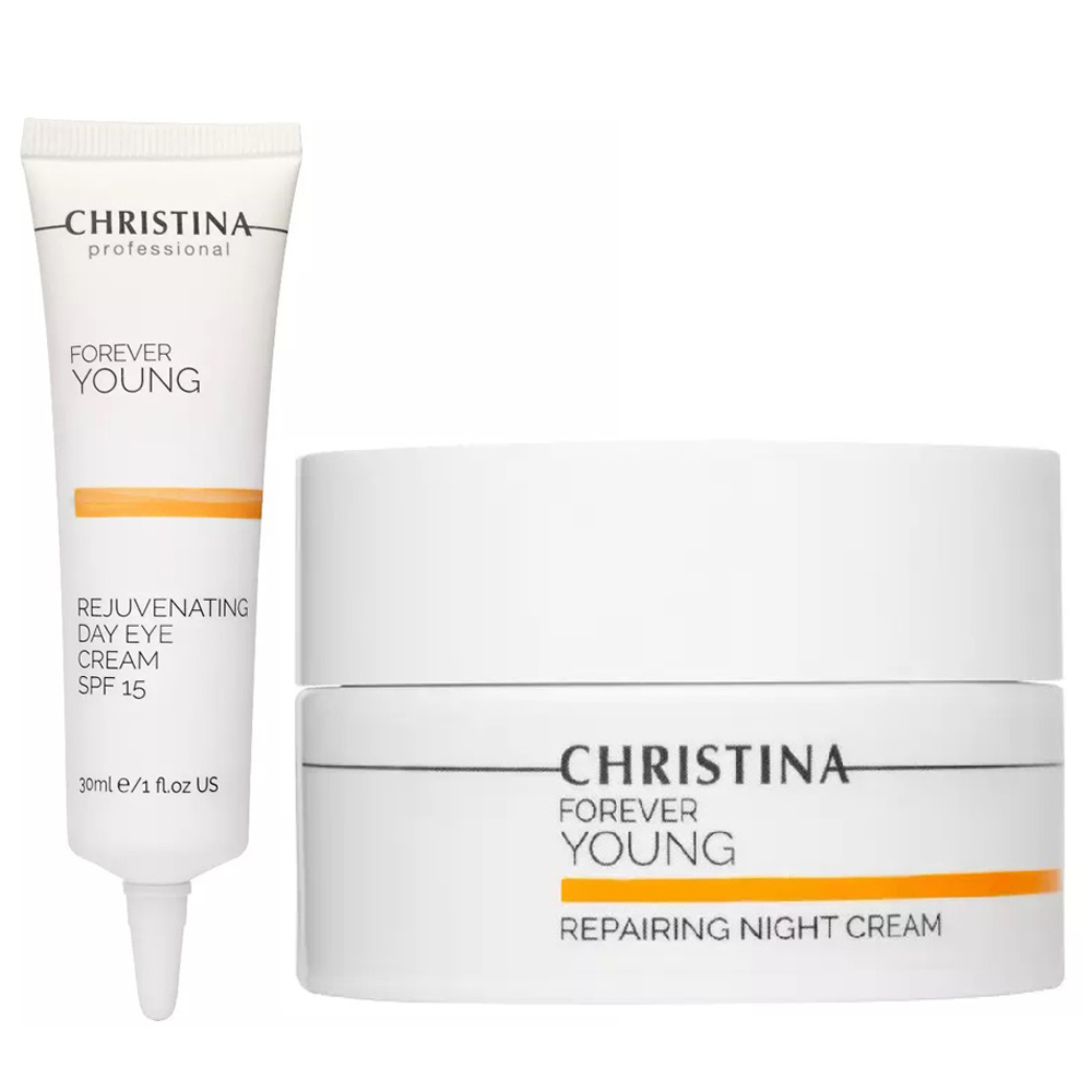 Christina Набор для молодости кожи (ночной крем, 50 мл + крем для век, 30 мл) (Christina, Forever Young)