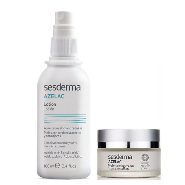 Sesderma Набор для раздраженной кожи (лосьон 100 мл + крем 50 мл) (Sesderma, Azelac)