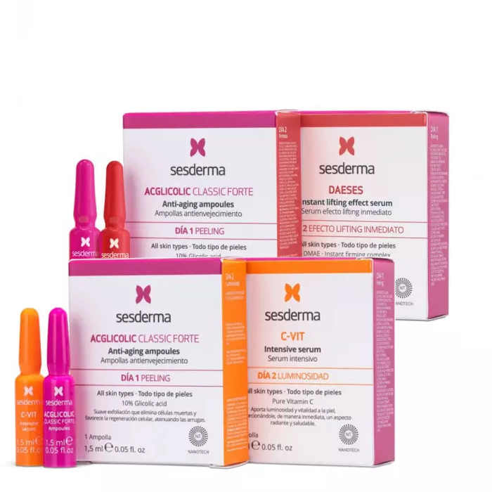 

Sesderma Набор "Сияние и лифтинг" (набор для домашнего пилинга "Сияние" + набор для домашнего пилинга "Лифтинг") (Sesderma, Daeses)