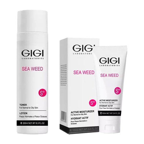 GiGi Набор Увлажнение (крем 100 мл + тоник,250 мл) (GiGi, Sea Weed)