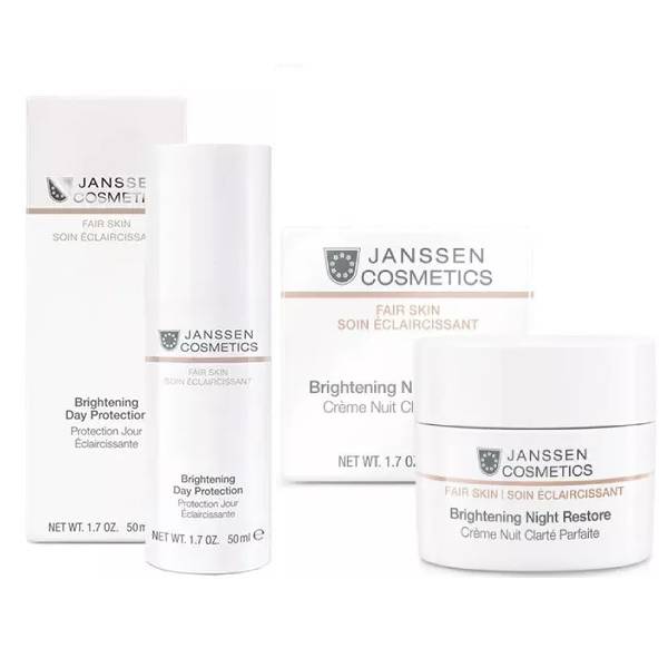 Janssen Cosmetics Набор Осветляющий (крем SPF20 50 мл + ночной крем 50 мл) (Janssen Cosmetics, Fair Skin)