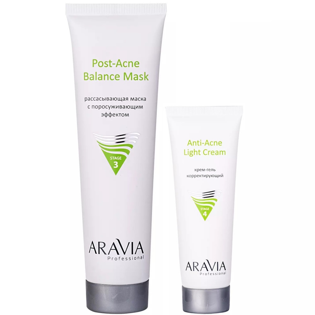 Aravia Professional Набор для проблемной и жирной кожи (маска, 100 мл + крем-гель, 50 мл) (Aravia Professional)