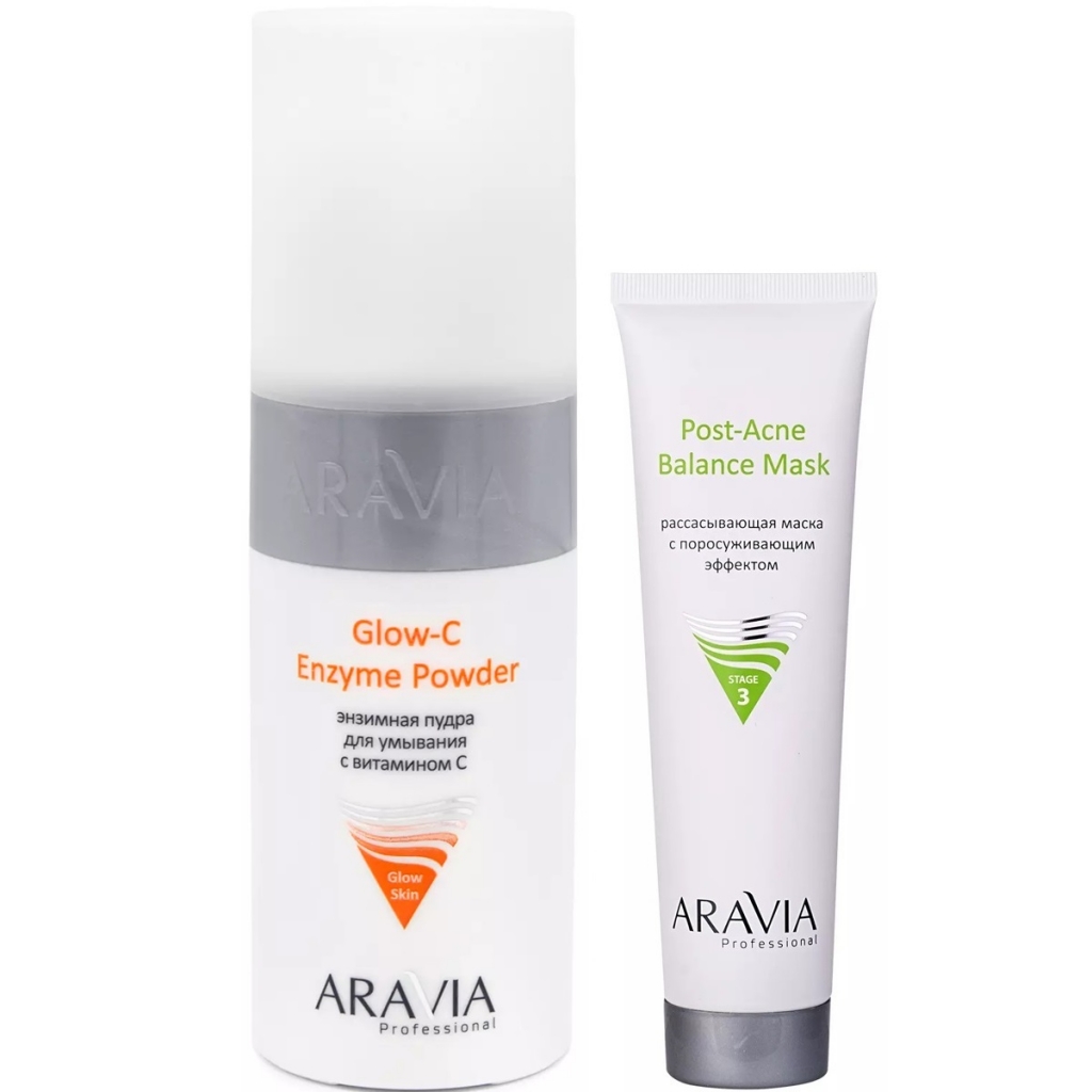 Aravia Professional Набор для проблемной и жирной кожи (маска, 100 мл + энзимная пудра, 150 мл) (Aravia Professional)