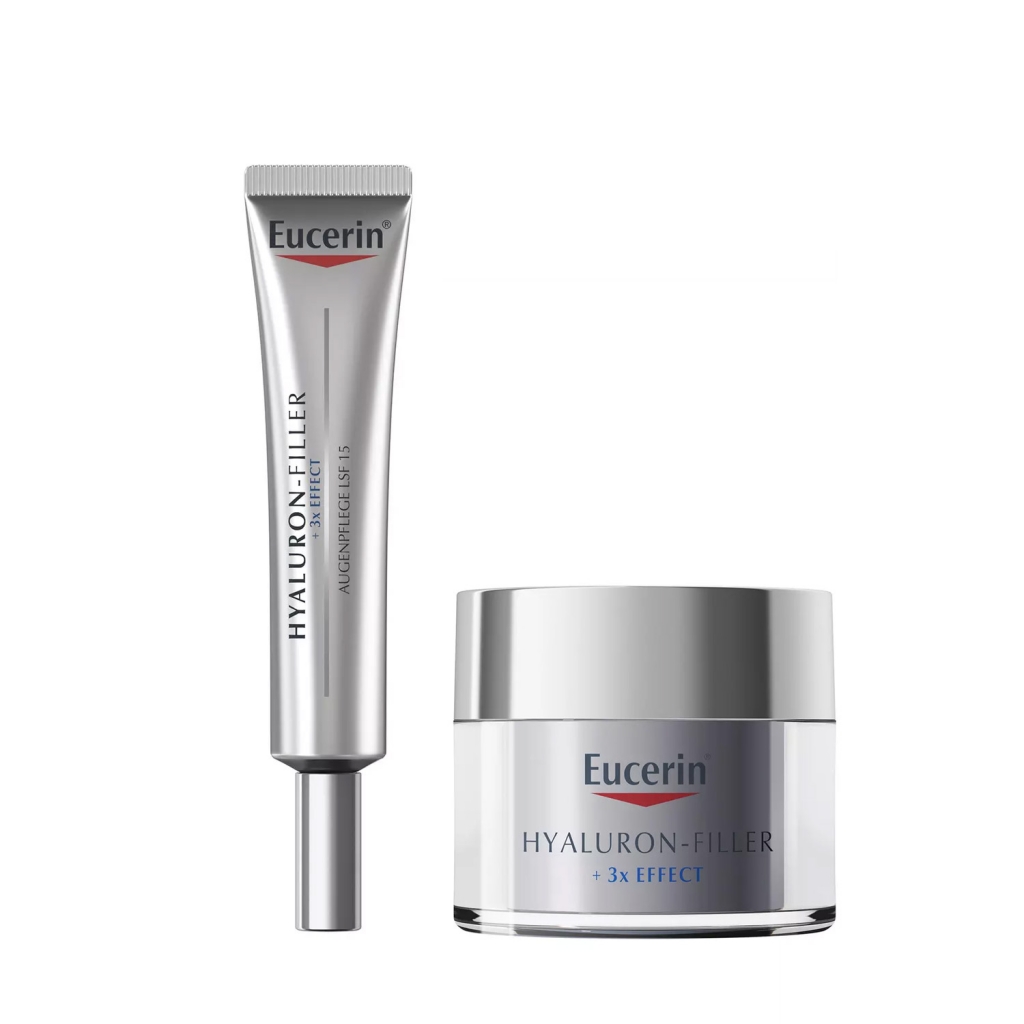 Eucerin Набор для увлажнения кожи (крем для кожи вокруг глаз 15 мл + ночной крем 50 мл) (Eucerin, Hyaluron-Filler)