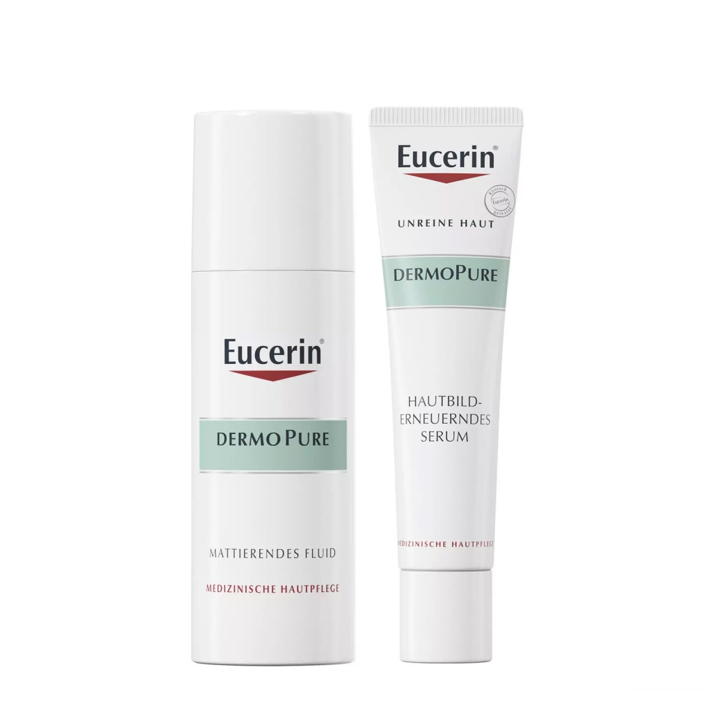 Eucerin Набор для проблемной кожи (флюид 50 мл + сыворотка 40 мл) (Eucerin, DermoPure)