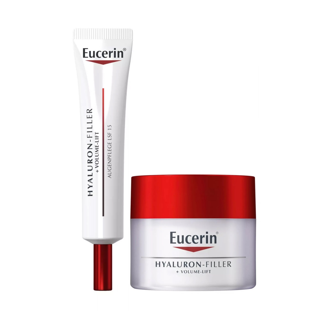 Eucerin Набор для нормальной кожи (крем для кожи вокруг глаз 15 мл + дневной крем 50 мл) (Eucerin, Hyaluron-Filler + Volume-Lift)