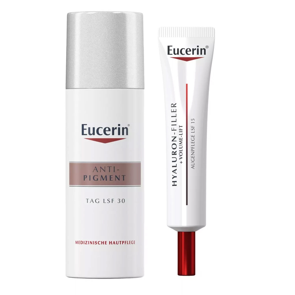 Eucerin Набор осветляющий (крем для кожи вокруг глаз 15 мл + дневной крем SPF 30+, 50 мл) (Eucerin, Anti-Pigment)