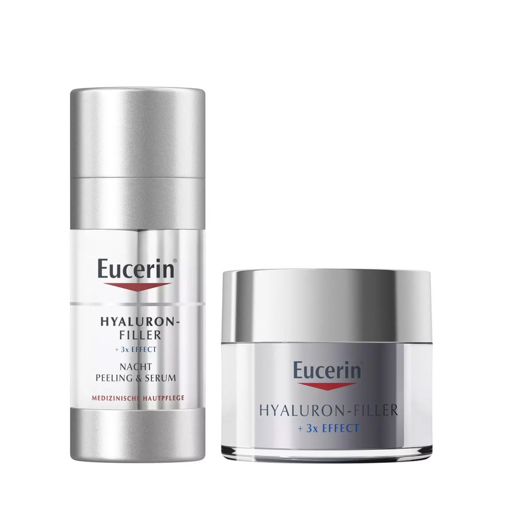 Eucerin Набор для ночного ухода (ночной крем 50 мл + ночной эксфолиант-сыворотка 30 мл) (Eucerin, Hyaluron-Filler)