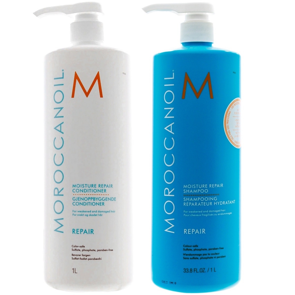 Moroccanoil Набор Восстановление для волос (кондиционер 1000 мл + шампунь 1000 мл) (Moroccanoil, Repair)