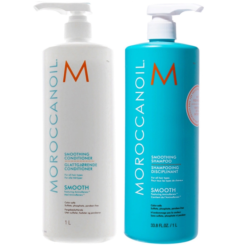 Moroccanoil Набор Разглаживающий для волос (кондиционер 1000 мл + шампунь 1000 мл) (Moroccanoil, Smooth)