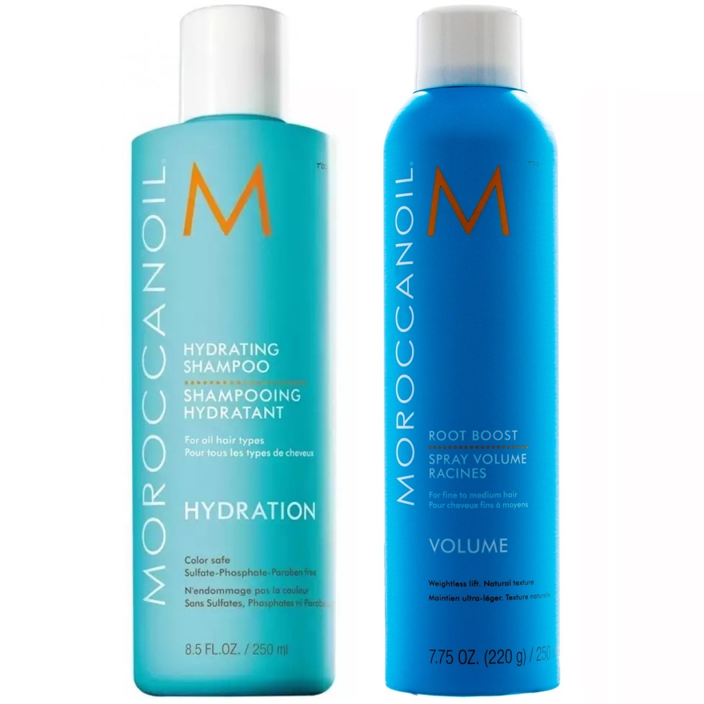 Moroccanoil Набор Увлажнение и объем (шампунь 250 мл + спрей 250 мл) (Moroccanoil, Volume)