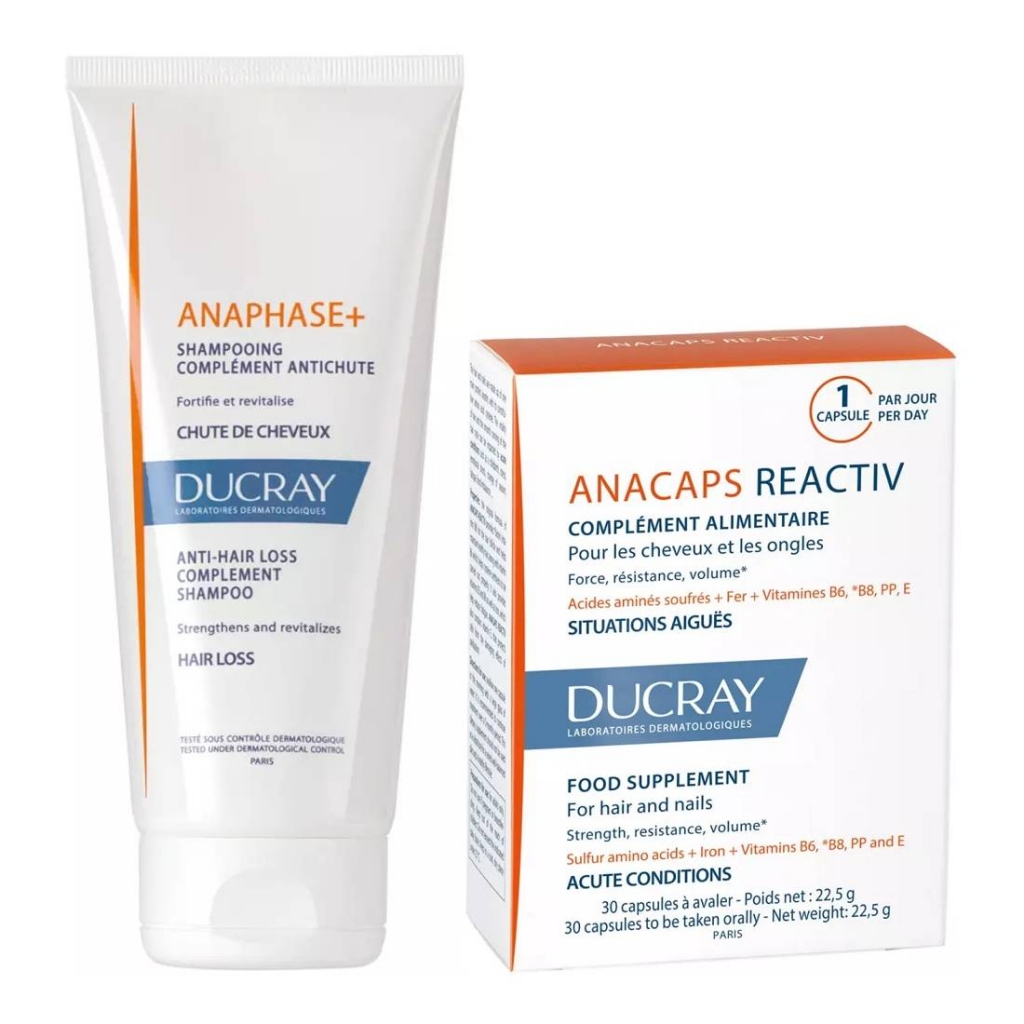 Ducray Набор для волос (БАД № 30 + шампунь 200 мл) (Ducray, Anaphase+)