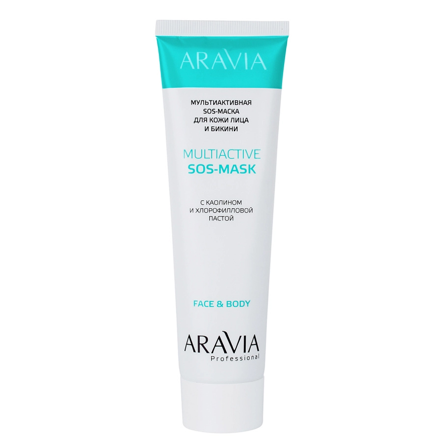 

Aravia Professional Мультиактивная SOS-маска для кожи лица и бикини с каолином и хлорофилловой пастой Multiactive SOS-Mask, 100 мл (Aravia Professional), Aravia Professional