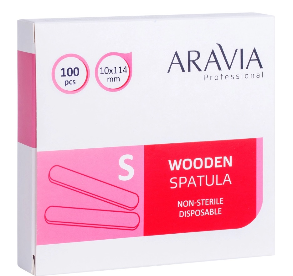 Aravia Professional Шпатели деревянные одноразовые размер S, 100 шт (Aravia Professional)