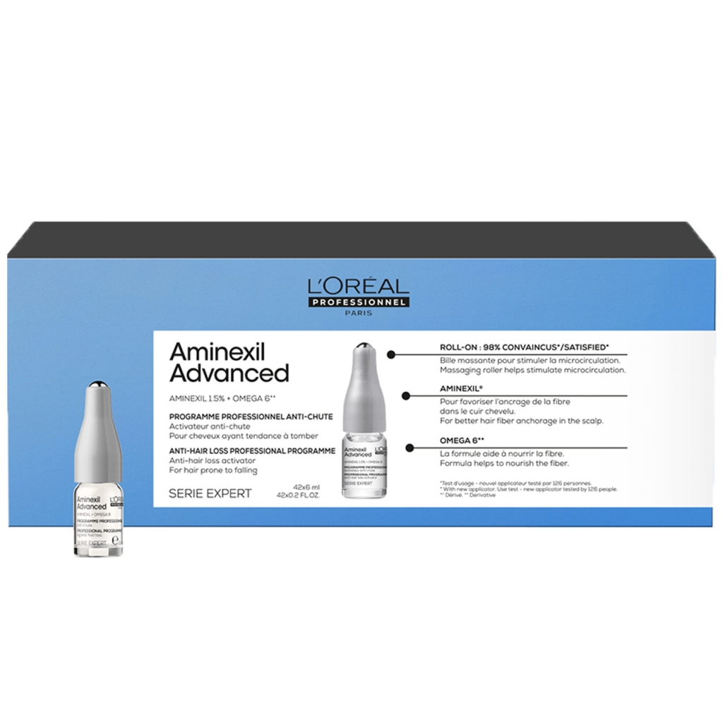L'Oreal Professionnel Программа Aminexil Advanced от выпадения волос, 42 ампулы х 6 мл (L'Oreal Professionnel, Уход за волосами)