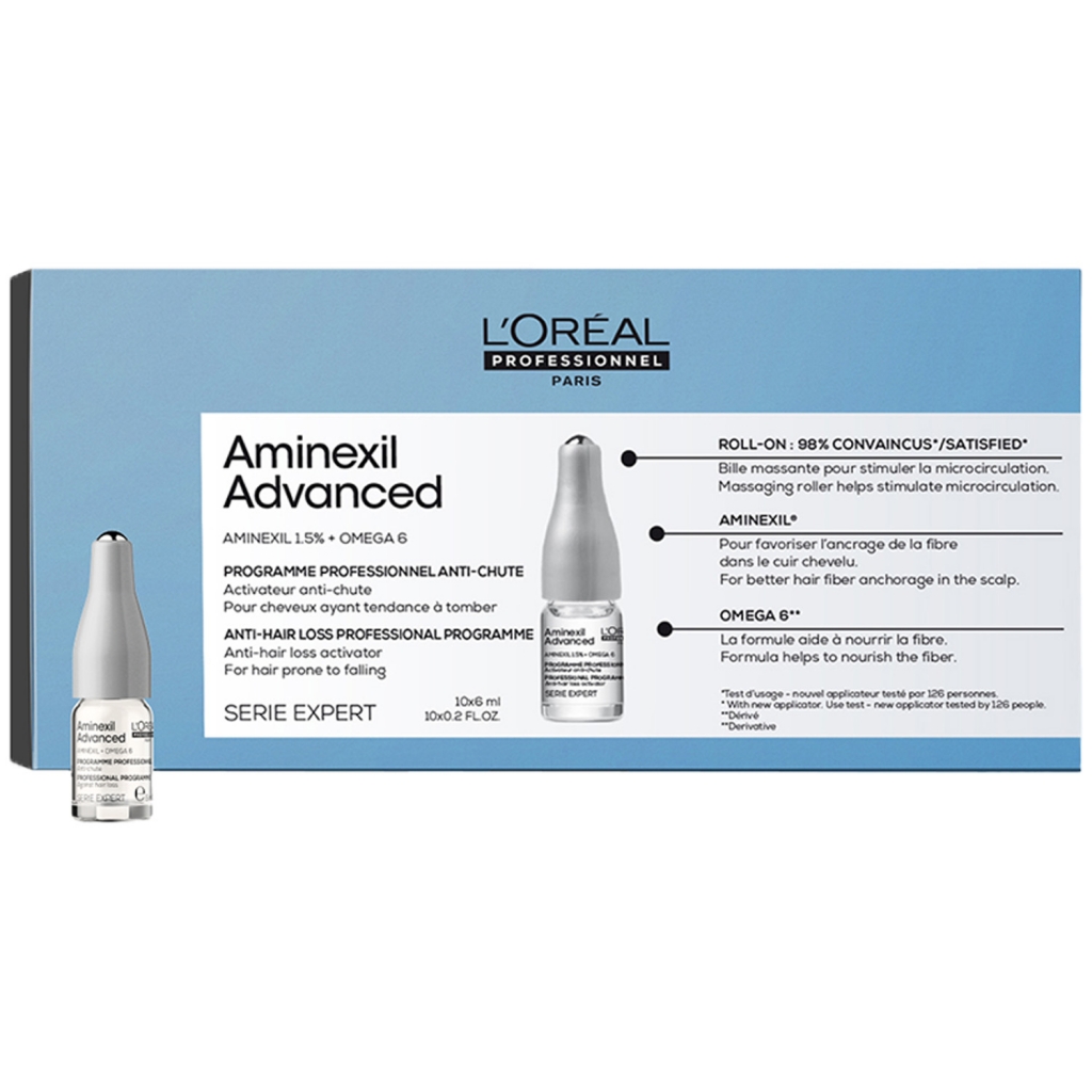 LOreal Professionnel Программа Aminexil Advanced от выпадения волос, 10 ампул х 6 мл (LOreal Professionnel, Уход за волосами)