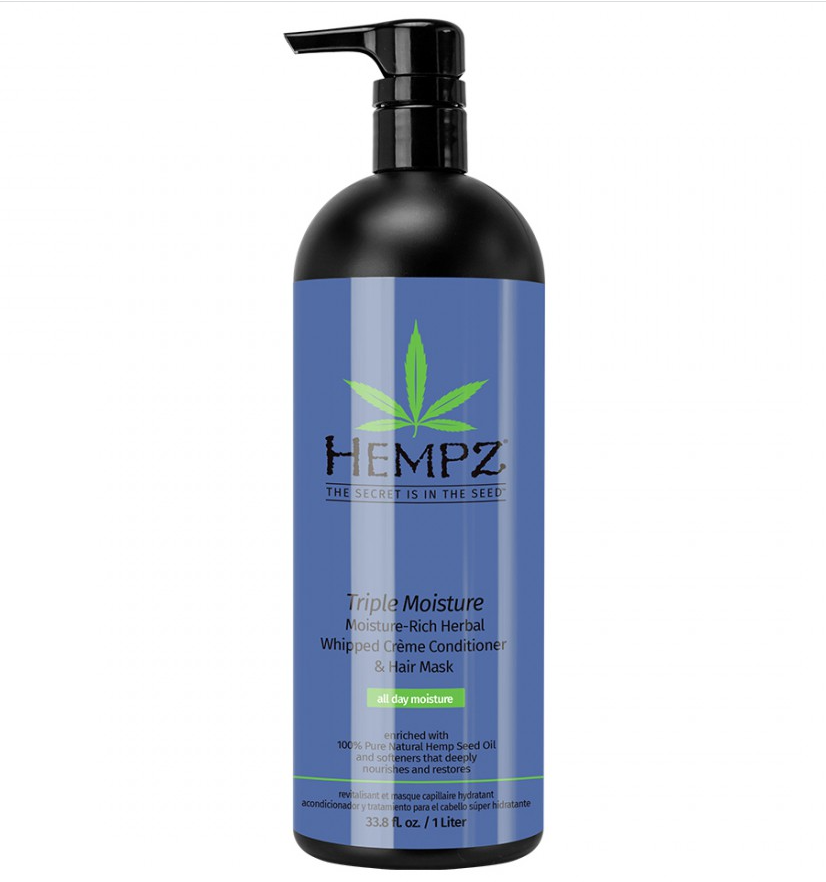 Hempz Растительный кондиционер Triple Moisture Replenishing Conditioner, 1000 мл (Hempz, Тройное увлажнение)