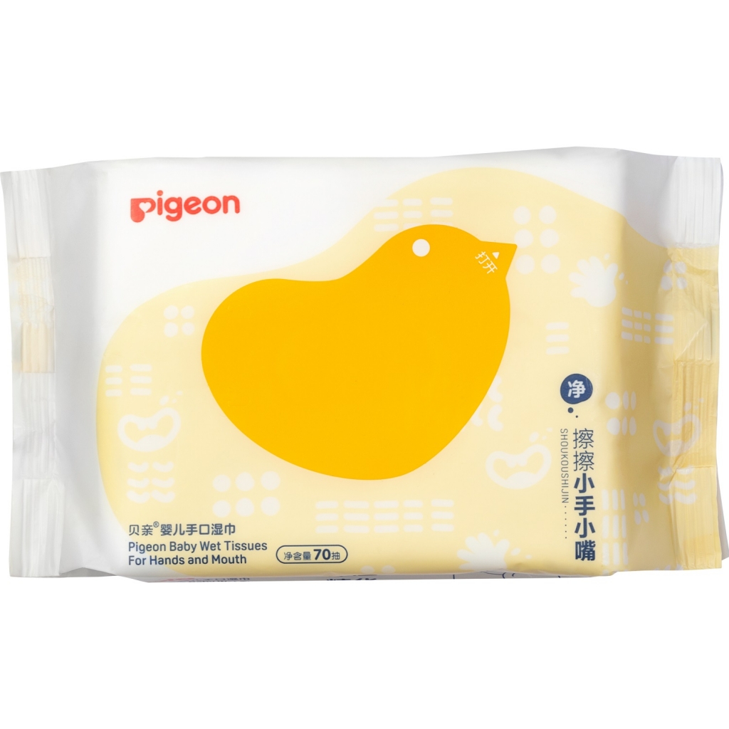 Купить Pigeon Детские влажные салфетки для рук и рта 0+, 70 шт (Pigeon, Уход за малышом)