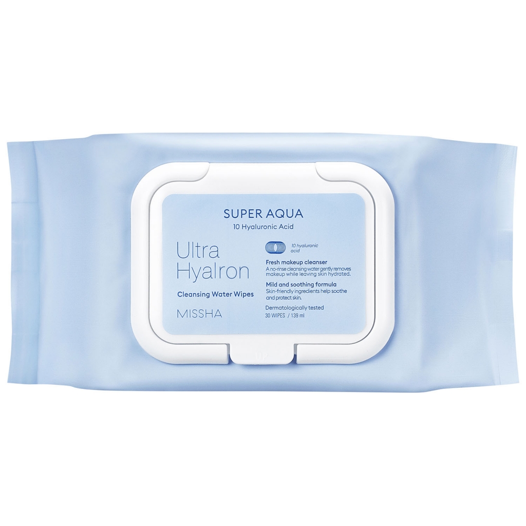 Missha Салфетки для умывания и снятия макияжа Ultra Hyalron, 30 шт (Missha, Super Aqua)