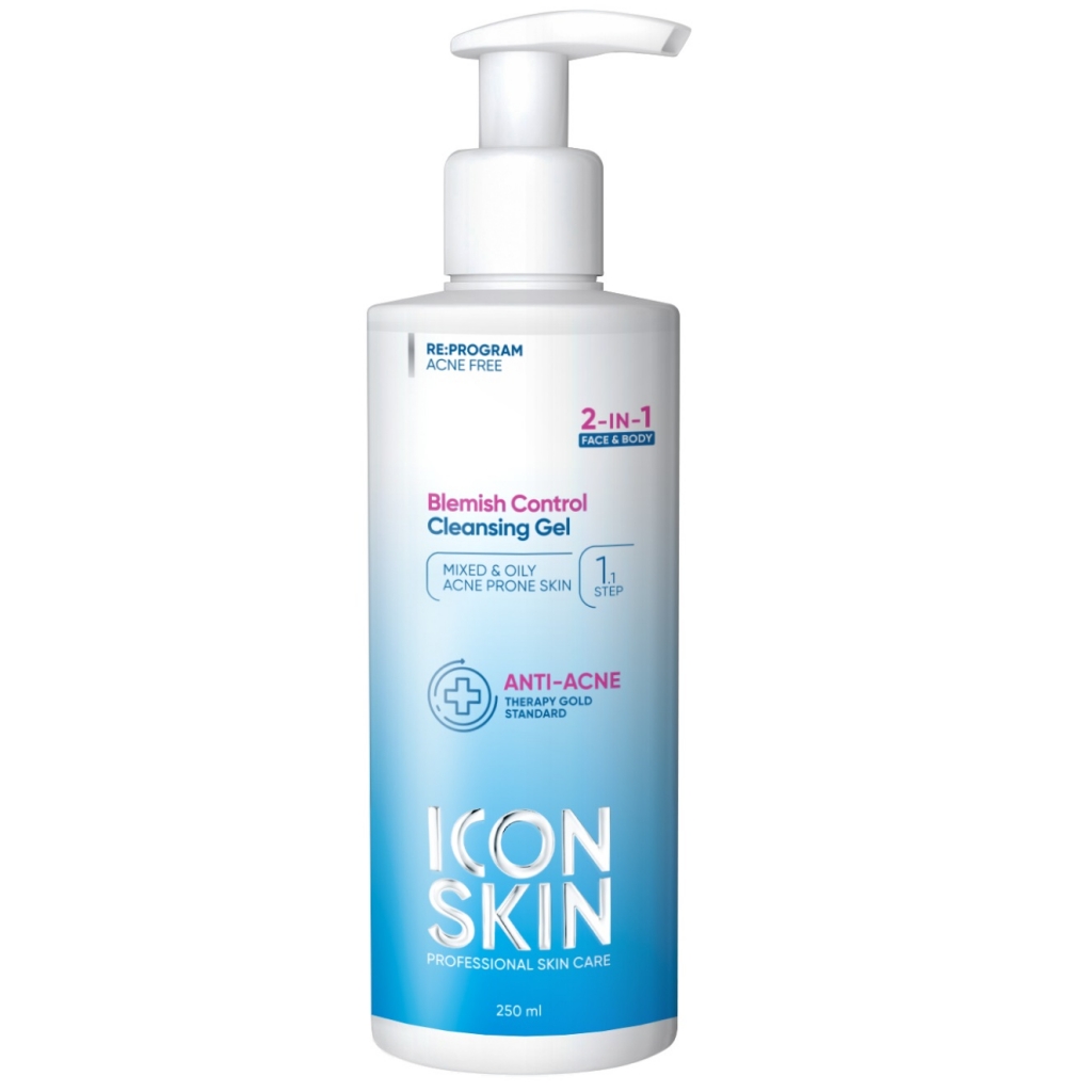 Icon Skin Противовоспалительный очищающий гель для лица и тела Blemish Control, 250 мл (Icon Skin, Re:Program)