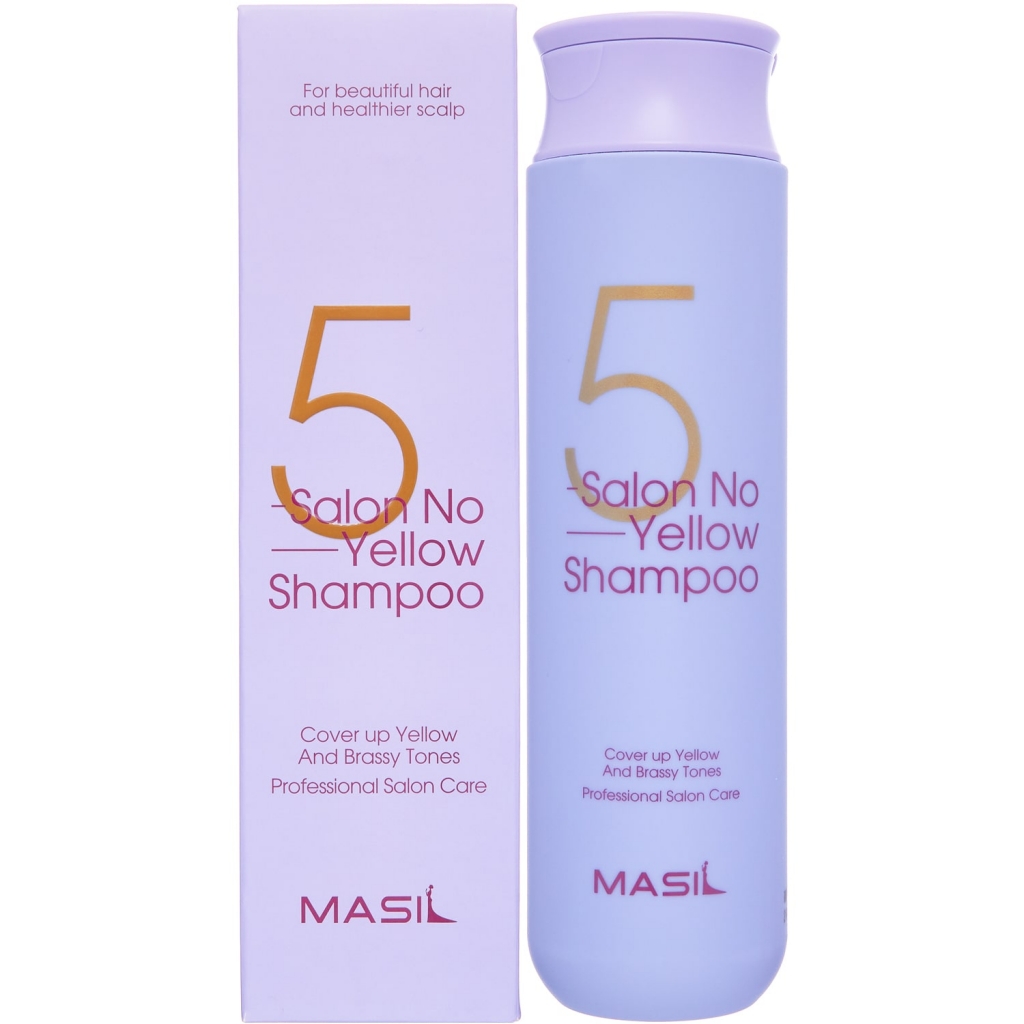 

Masil Тонирующий шампунь против желтизны для осветлённых волос Salon No Yellow Shampoo, 300 мл (Masil, )