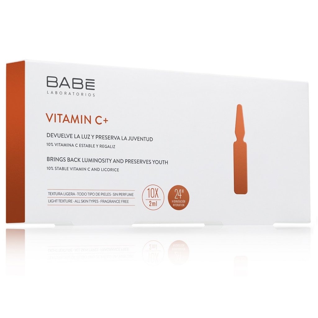 

Babe Laboratorios Концентрат с витамином С+ для сияния и гладкости кожи, 10 ампул х 2 мл (Babe Laboratorios, Ампульные концентраты), Ампульные концентраты