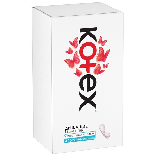 Kotex Ультратонкие прокладки Deo арома для любого типа белья, 56 шт (Kotex, Ежедневные)