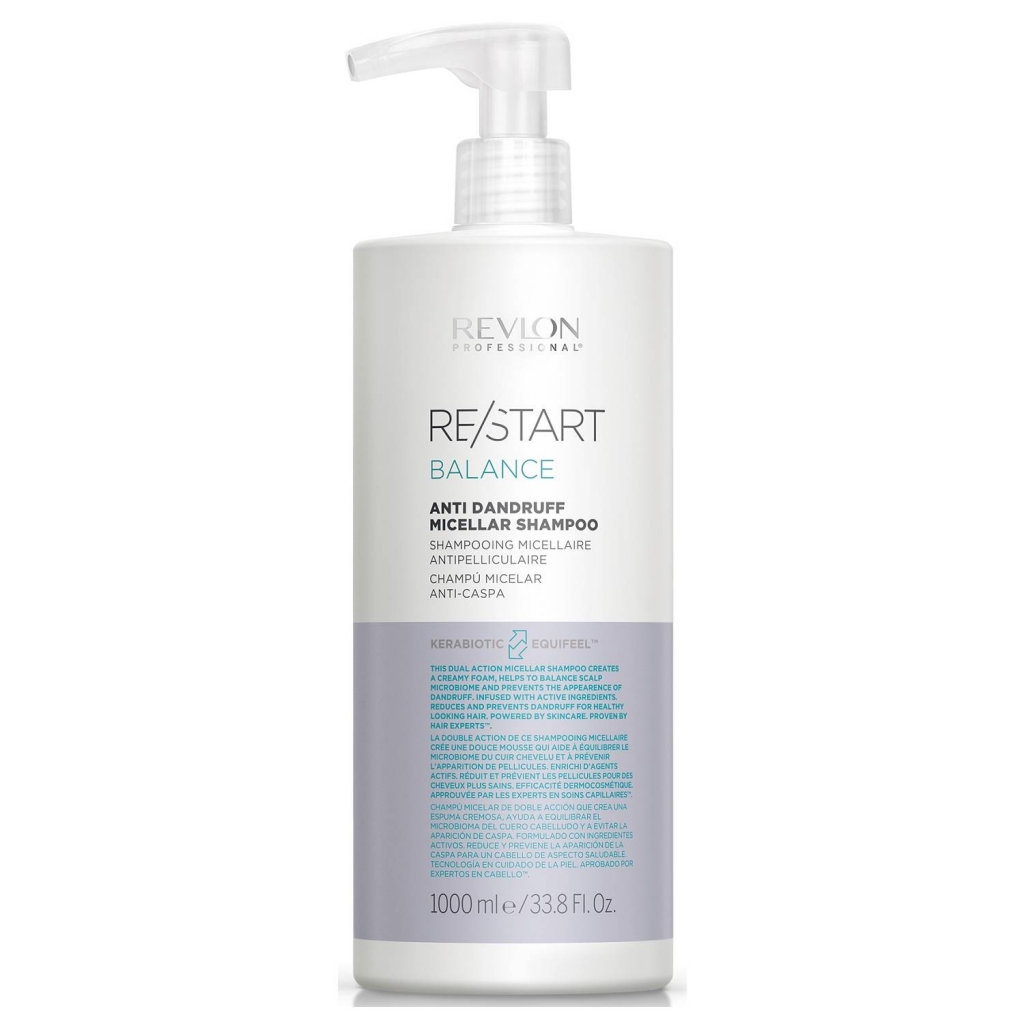 

Revlon Professional Мицеллярный шампунь для кожи головы против перхоти и шелушений Anti Dandruff Micellar Shampoo, 1000 мл (Revlon Professional, Restart), Restart