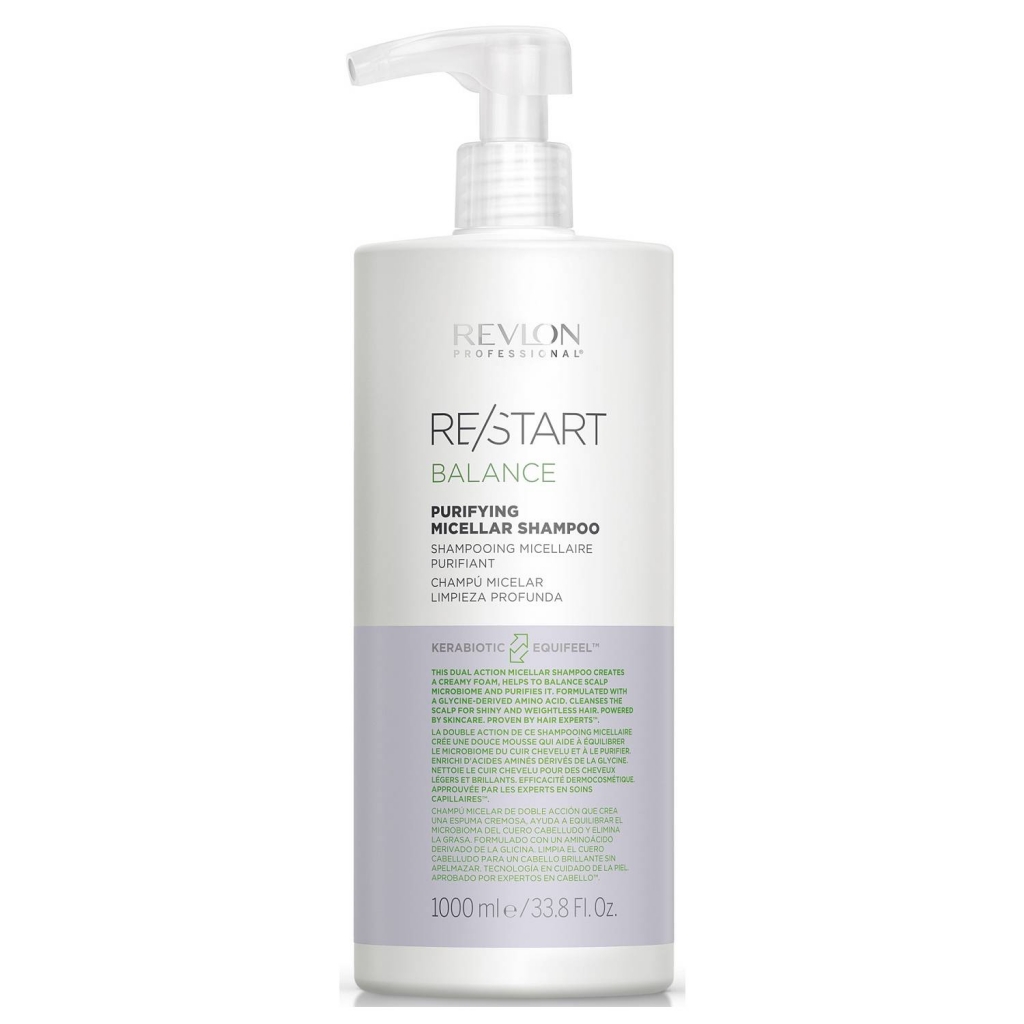 

Revlon Professional Мицеллярный шампунь для жирной кожи головы Purifying Micellar Shampoo, 1000 мл (Revlon Professional, Restart), Restart