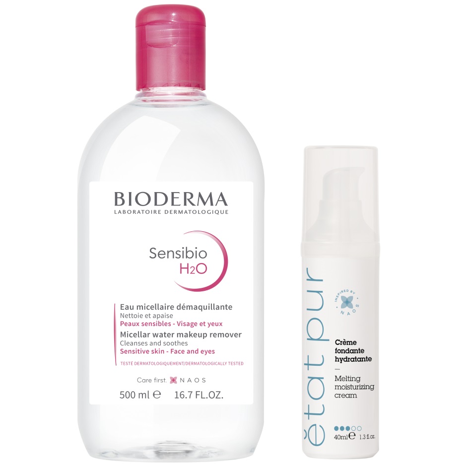 Bioderma Набор Очищение и интенсивное увлажнение для чувствительной, склонной к покраснениям и раздражениям кожи (Bioderma, Sensibio)