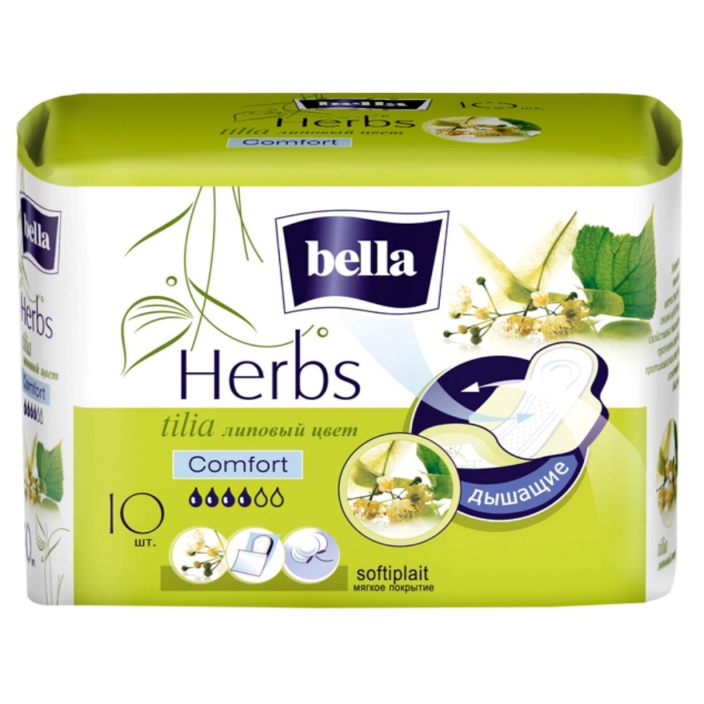 

Bella Прокладки с экстрактом липового цвета Herbs Tilia Comfort, 10 шт (Bella, Гигиенические прокладки), Гигиенические прокладки